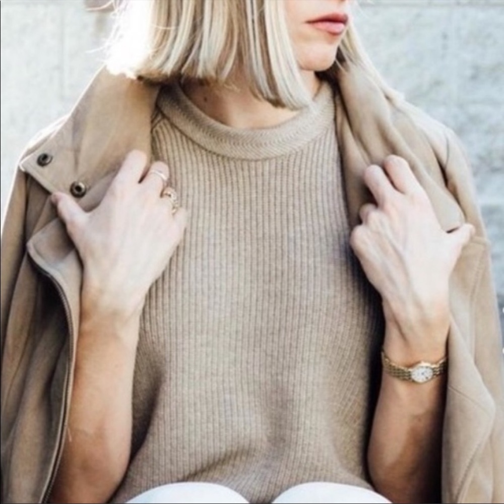 Aritzia Wilfred Palmier sleeveless sweater
